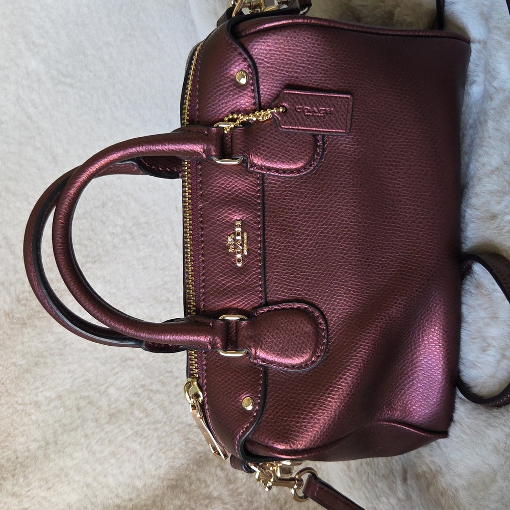NWT! Coach Baby Bennett Satchel- Metallic Cherry